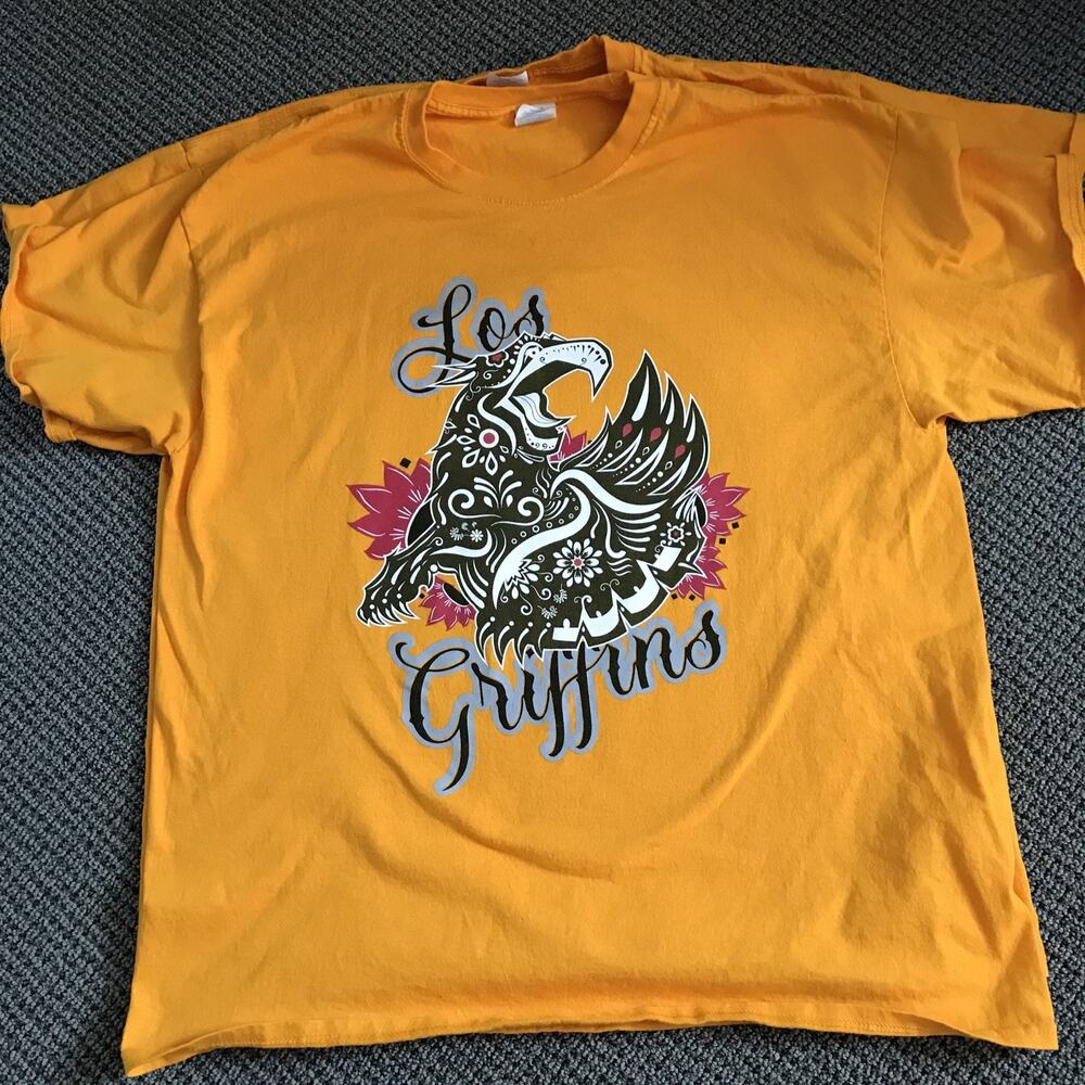 Grand Rapids Griffins Xl Yellow “Los Griffins” Tee Shirt